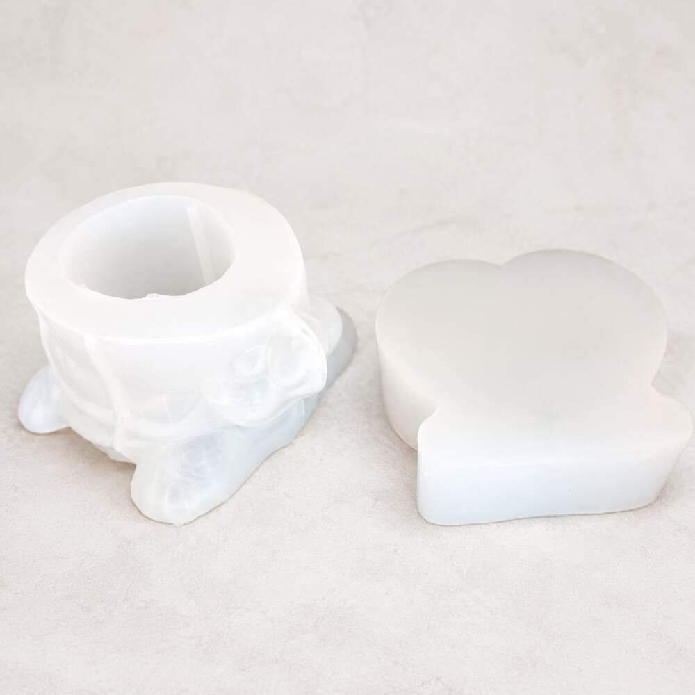 NEW 2 Pc Owl Silicone Mold Set Planter Flower Pot Resin Concrete Crafts